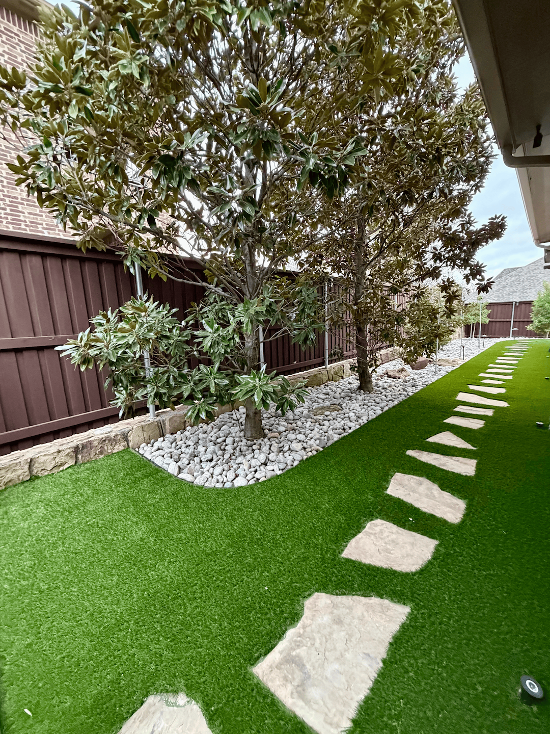 Artificial Turf Installation and Flagstone Pathway Upgrade in Prosper, TX