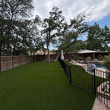 Backyard-Turf-Installation-with-Clean-Tree-Detailing-in-Flower-Mound-TX 11