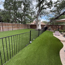 Backyard-Turf-Installation-with-Clean-Tree-Detailing-in-Flower-Mound-TX 10