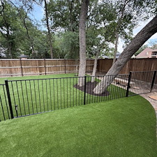 Backyard-Turf-Installation-with-Clean-Tree-Detailing-in-Flower-Mound-TX 9