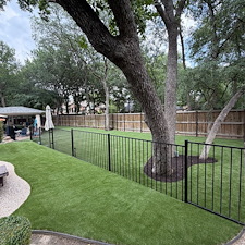Backyard-Turf-Installation-with-Clean-Tree-Detailing-in-Flower-Mound-TX 8