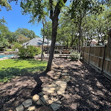 Backyard-Turf-Installation-with-Clean-Tree-Detailing-in-Flower-Mound-TX 16