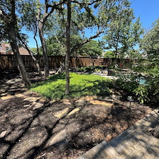 Backyard-Turf-Installation-with-Clean-Tree-Detailing-in-Flower-Mound-TX 14