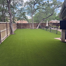 Backyard-Turf-Installation-with-Clean-Tree-Detailing-in-Flower-Mound-TX 13