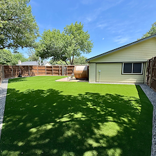 Full-Backyard-Artificial-Turf-Installation-with-Landscape-Rock-Border-in-Garland-TX 11