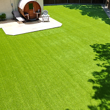 Full-Backyard-Artificial-Turf-Installation-with-Landscape-Rock-Border-in-Garland-TX 13