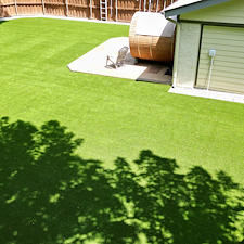 Full-Backyard-Artificial-Turf-Installation-with-Landscape-Rock-Border-in-Garland-TX 15
