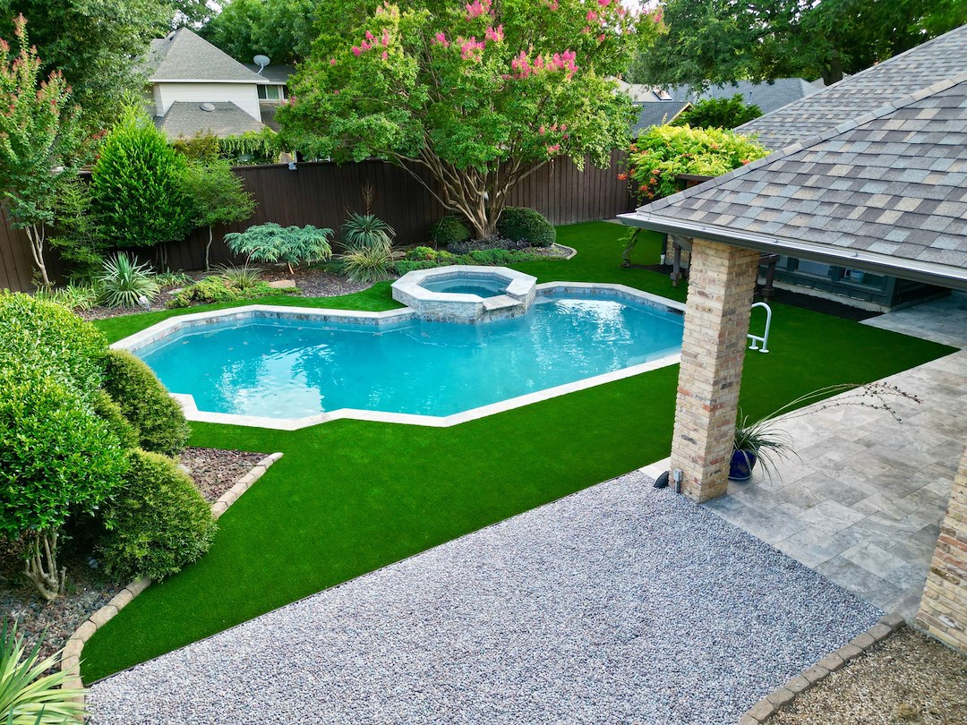 Full Backyard Transformation with Pet-Friendly Artificial Turf & Dog Run in Dallas, TX